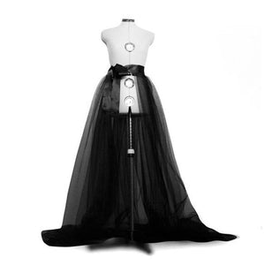 Open image in slideshow, Tulle Wrap-around Waist-Tie Extra Long Skirt

