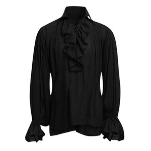Open image in slideshow, Poet / Peasant Shirt w/ Ruffles
