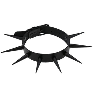 Open image in slideshow, Vegan Leather Collar w/ Long Spikes
