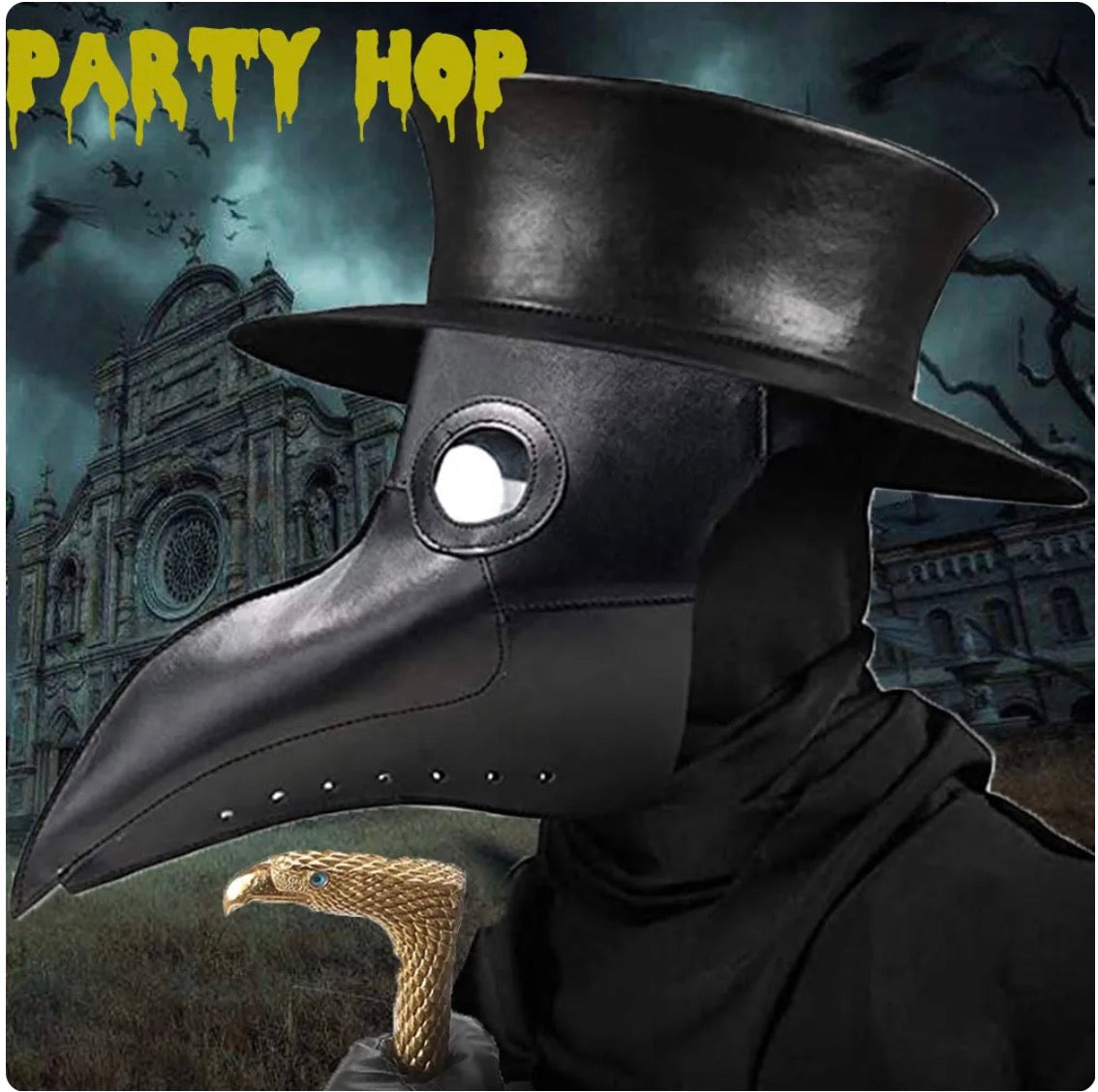 PU Leather Plague Doctor Halloween Mask