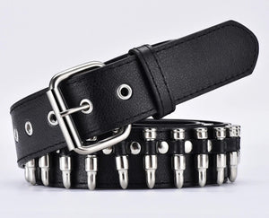 Vegan Leather Belt w/ Bullets