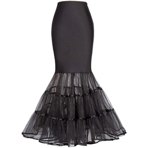 Open image in slideshow, Adjustable Mermaid Petticoat Skirt
