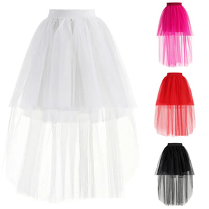 Tulle Mesh Short/Long Skirt