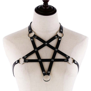 Open image in slideshow, Vegan Leather Pentagram Easy Harness
